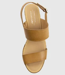 Mikara Two Strap Classic Espadrille In Camel