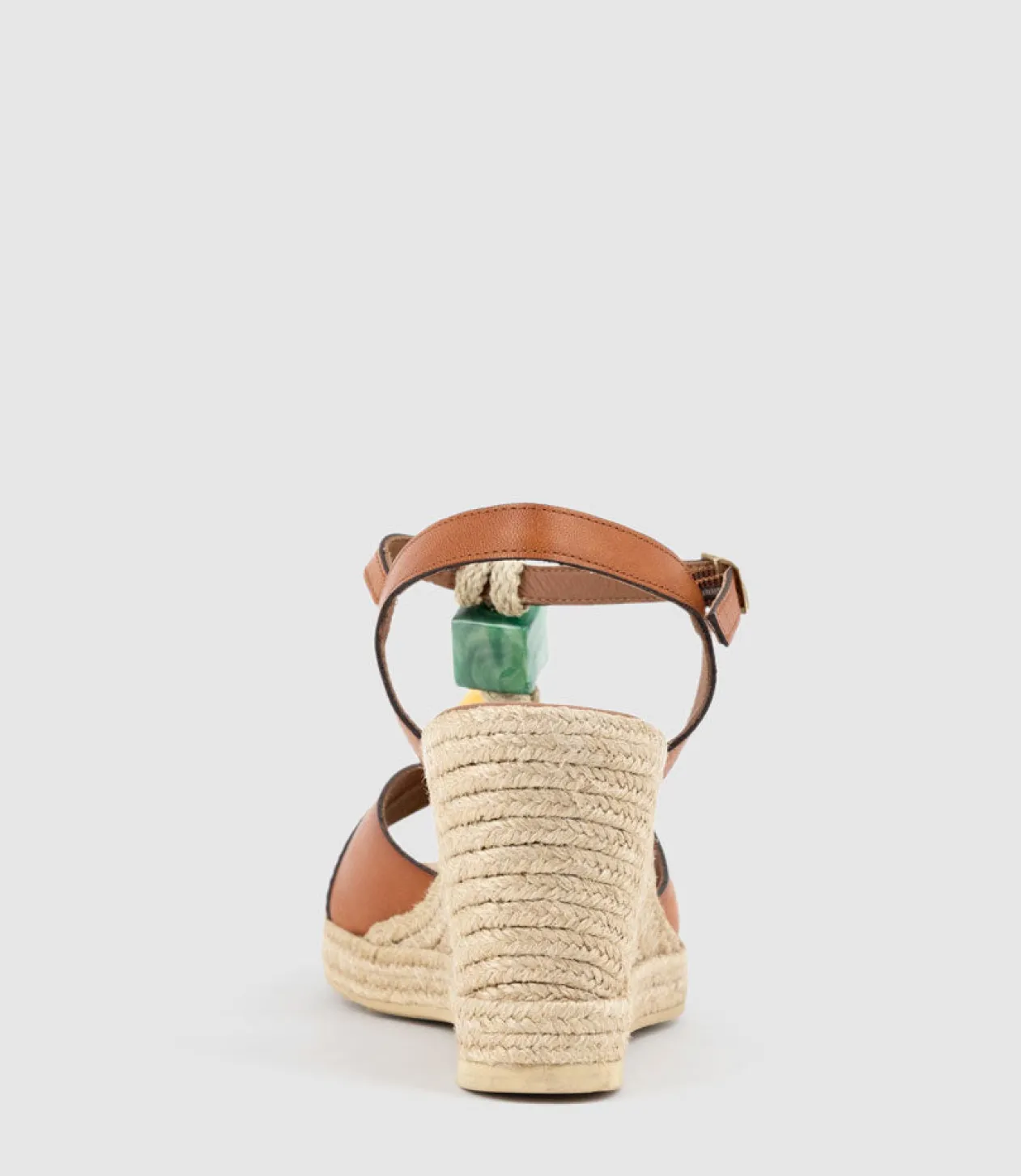 Mille Bauble T Bar High Espadrille In Tan