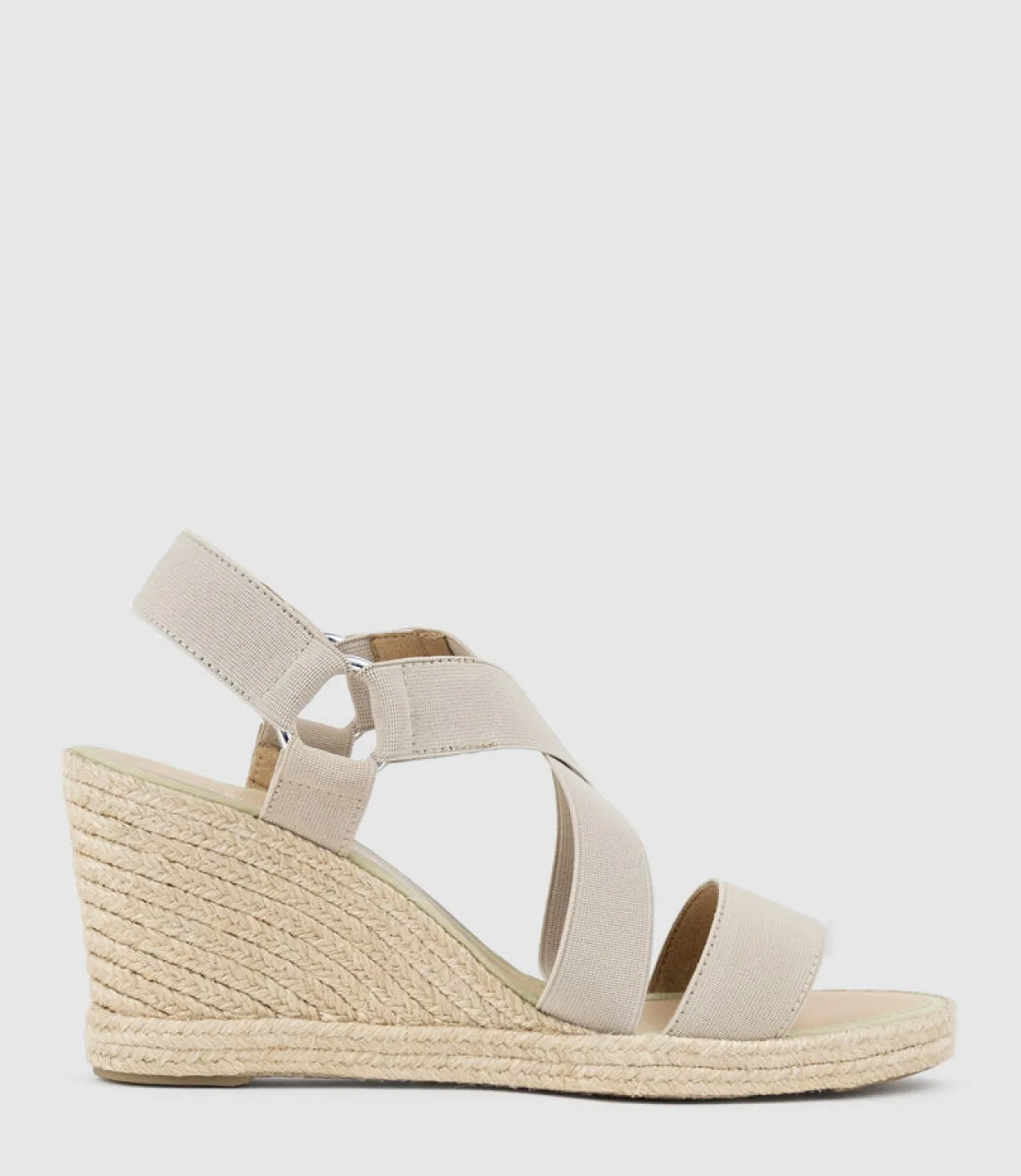 Miria Elastic Crossover Espadrille In Natural