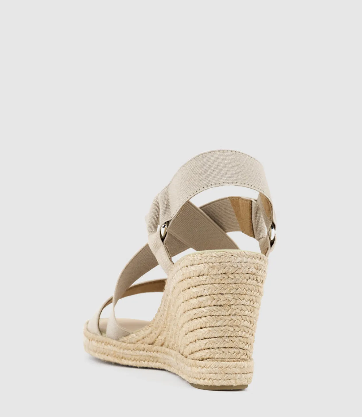 Miria Elastic Crossover Espadrille In Natural