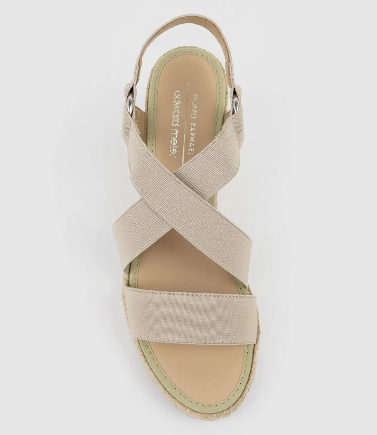 Miria Elastic Crossover Espadrille In Natural