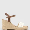 Moire Crochet Espadrille In Tan