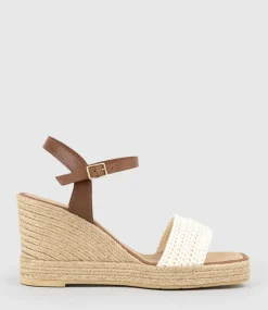 Moire Crochet Espadrille In Tan