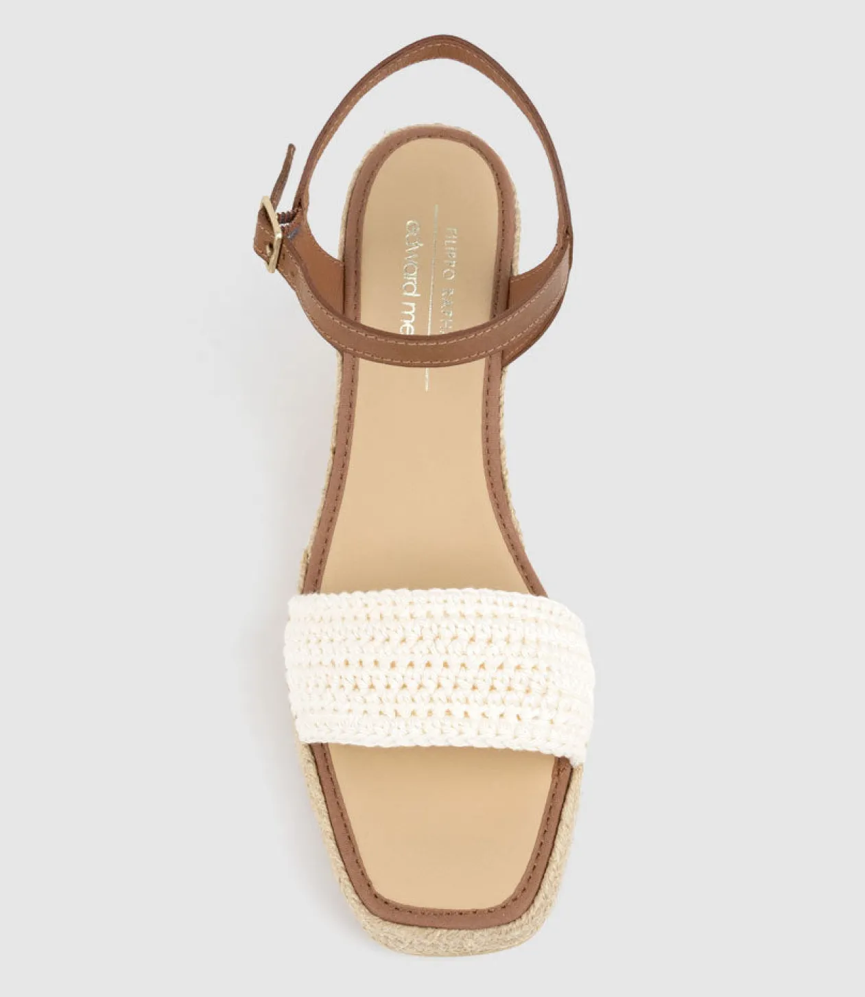 Moire Crochet Espadrille In Tan