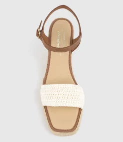 Moire Crochet Espadrille In Tan