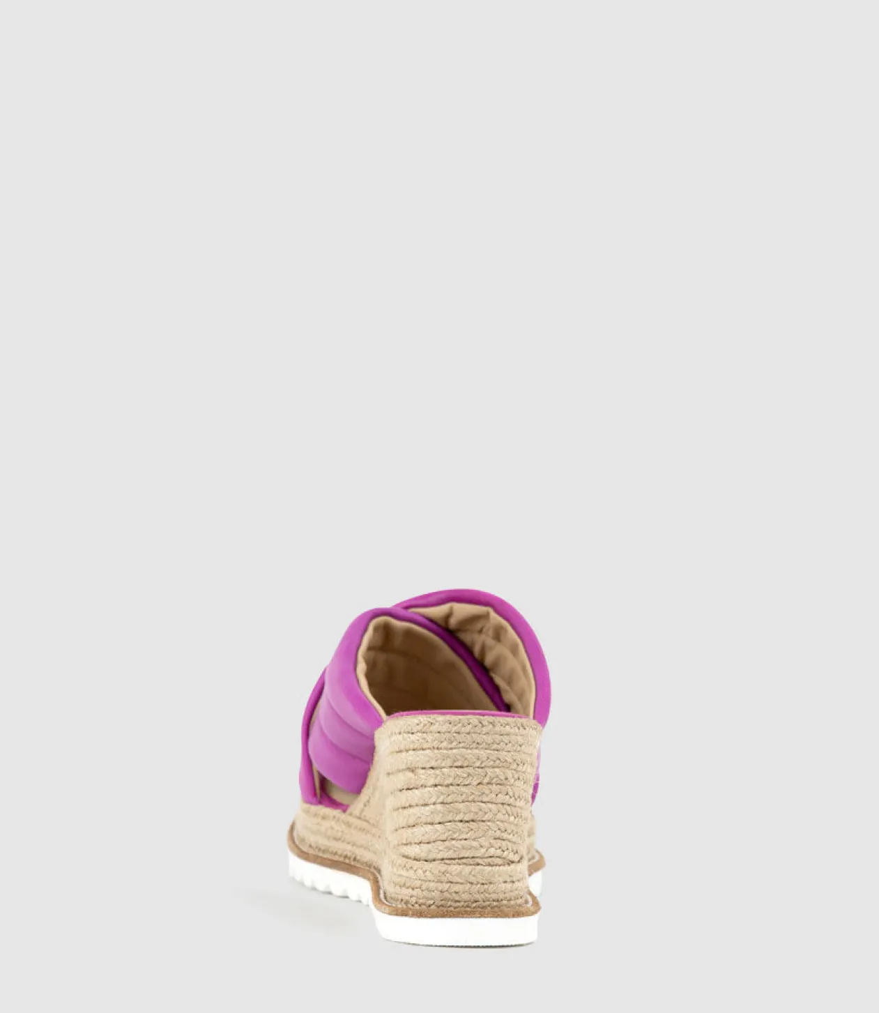Morgan Quilted Crossover Espadrille In Magenta
