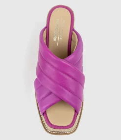 Morgan Quilted Crossover Espadrille In Magenta