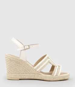 Motif Geometric Weave High Espadrille In White