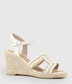Motif Geometric Weave High Espadrille In White