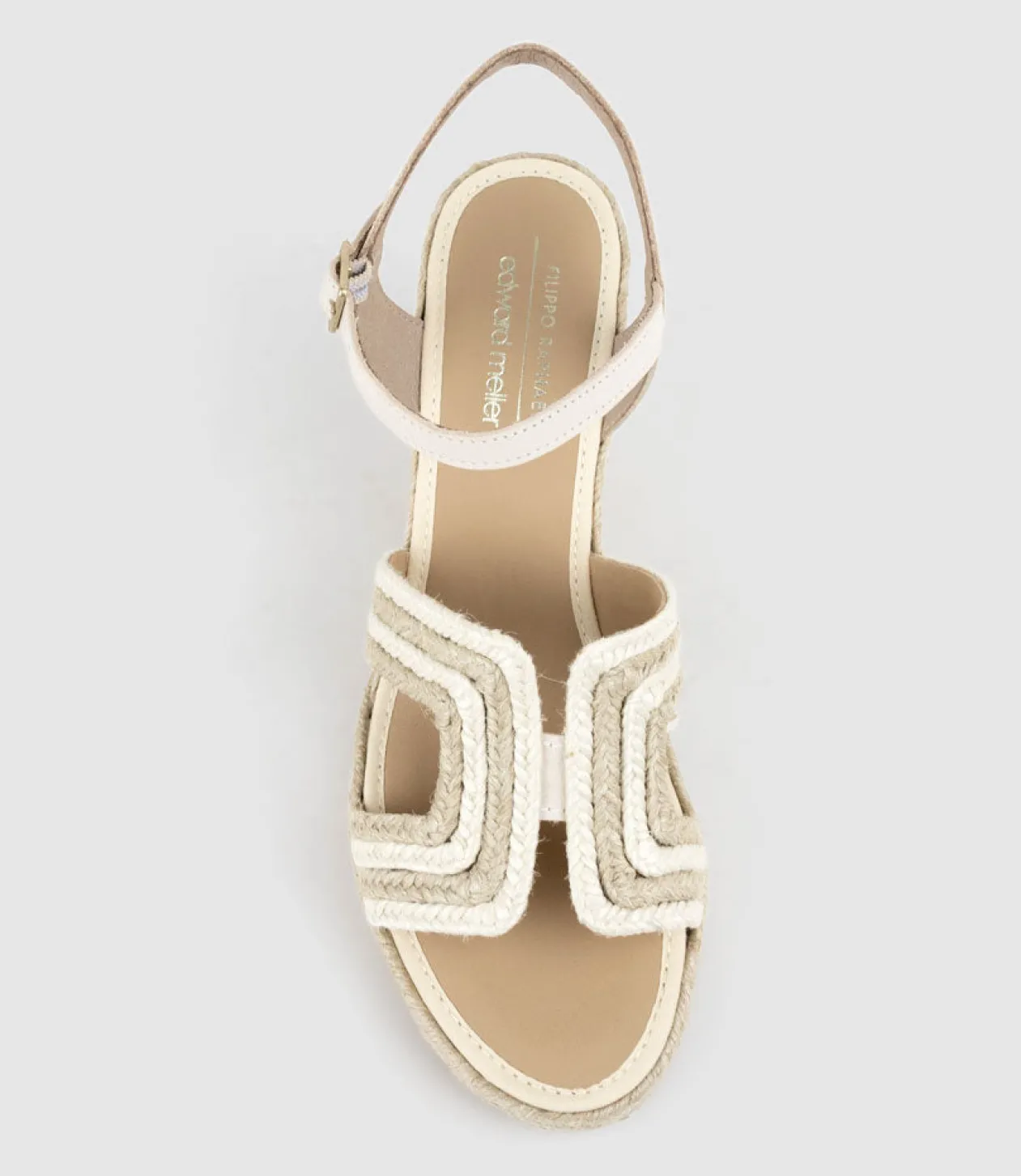 Motif Geometric Weave High Espadrille In White