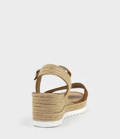 Mylo Single Strap Espadrille In Tan Suede