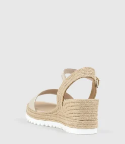 Mylo Single Strap Espadrille In Platino