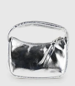 Nara Small Soft Bag In Silver Crush