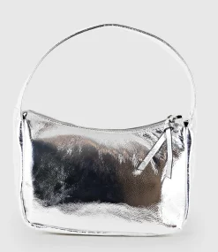 Narina Large Soft Bag In Silver Crush