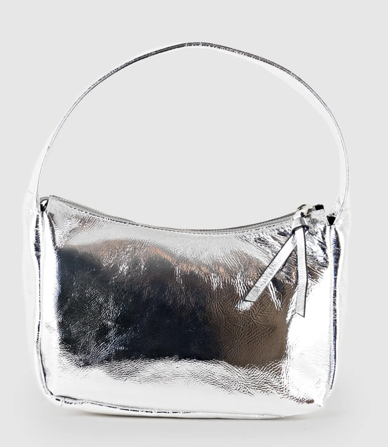 Narina Large Soft Bag In Silver Crush