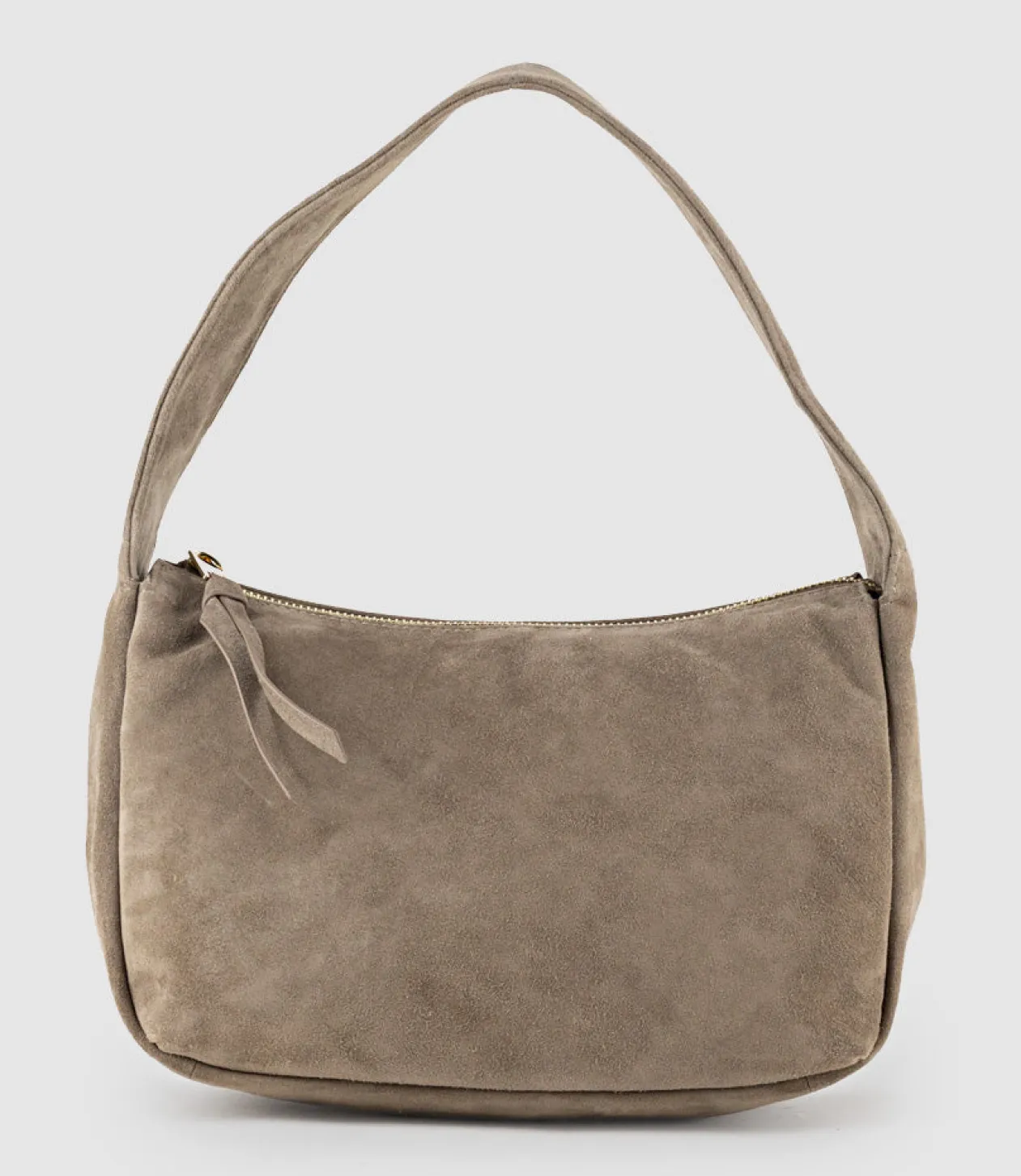 Narina Large Soft Bag In Latte Suede