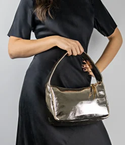 Narina Large Soft Bag In Gold Crush