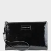 Nereli Oversized Clutch In Black Patent