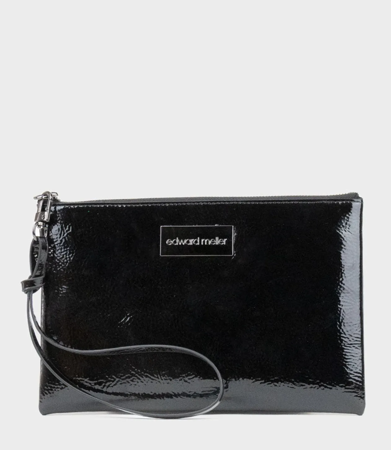 Nereli Oversized Clutch In Black Patent