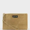 Nereli Oversized Clutch In Camel Suede