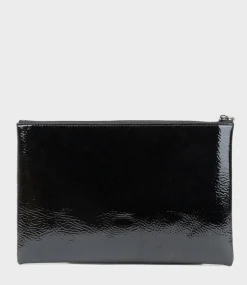 Nereli Oversized Clutch In Black Patent