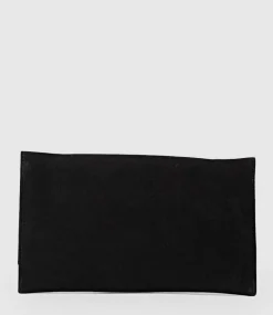 Neve Envelope Clutch In Black Suede