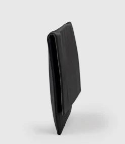 Neve Envelope Clutch In Black Satin