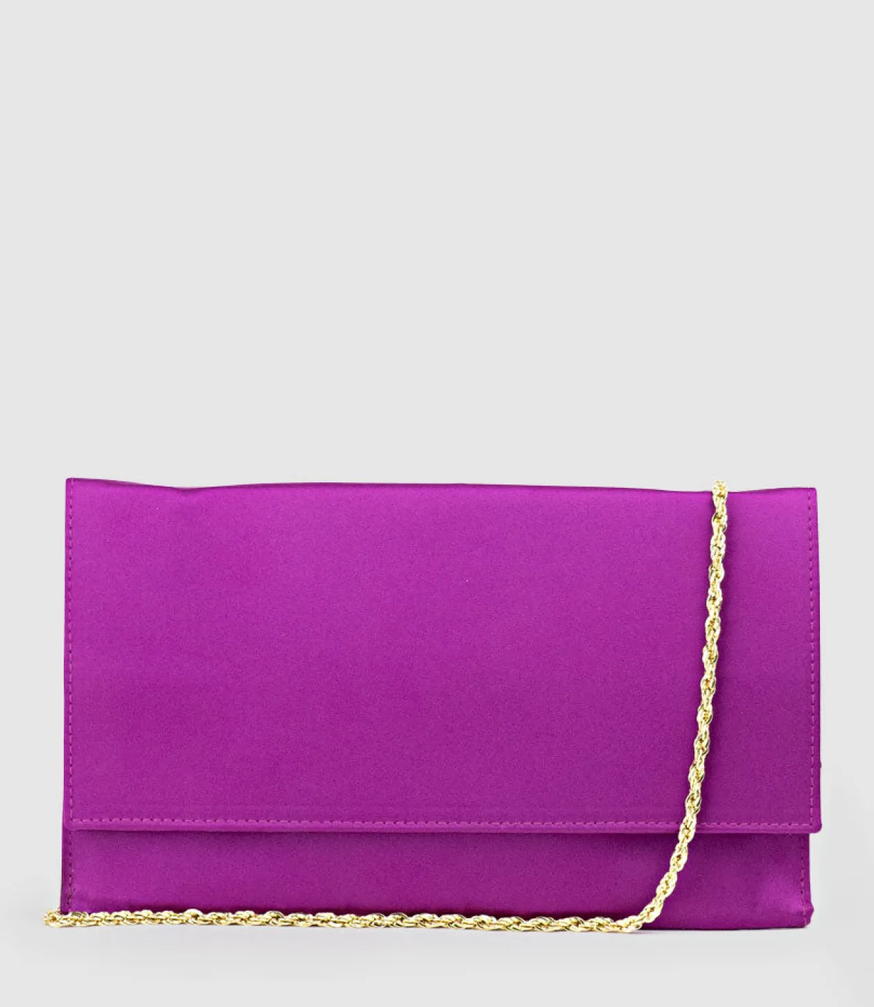 Neve Envelope Clutch In Magenta Satin