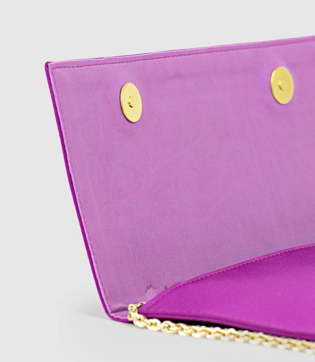 Neve Envelope Clutch In Magenta Satin