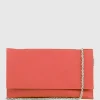 Neve Envelope Clutch In Red Satin