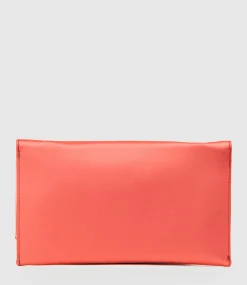Neve Envelope Clutch In Red Satin