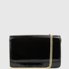 Nya Structured Crossbody Bag In Black Patent