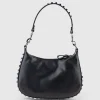 Nylastud Studded Crossbody Bag In Black