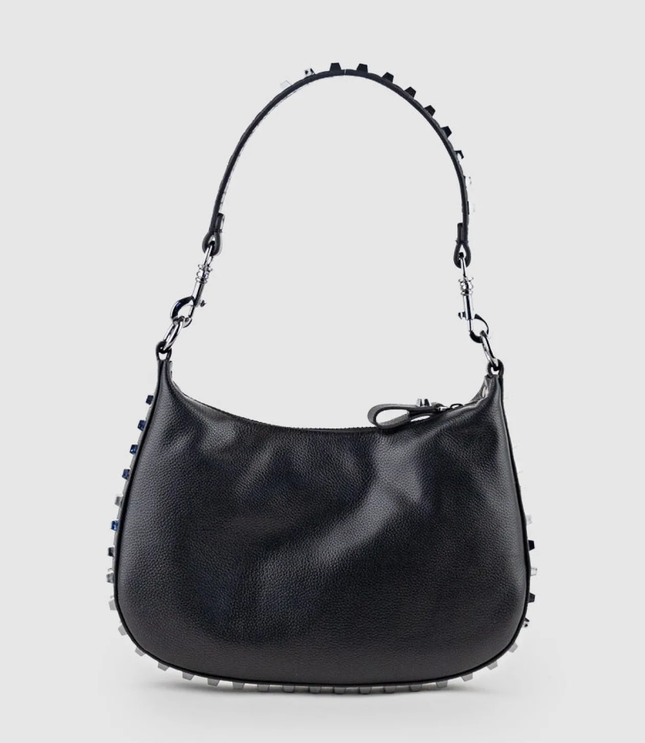 Nylastud Studded Crossbody Bag In Black
