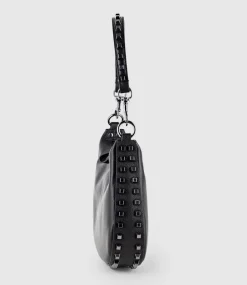 Nylastud Studded Crossbody Bag In Black