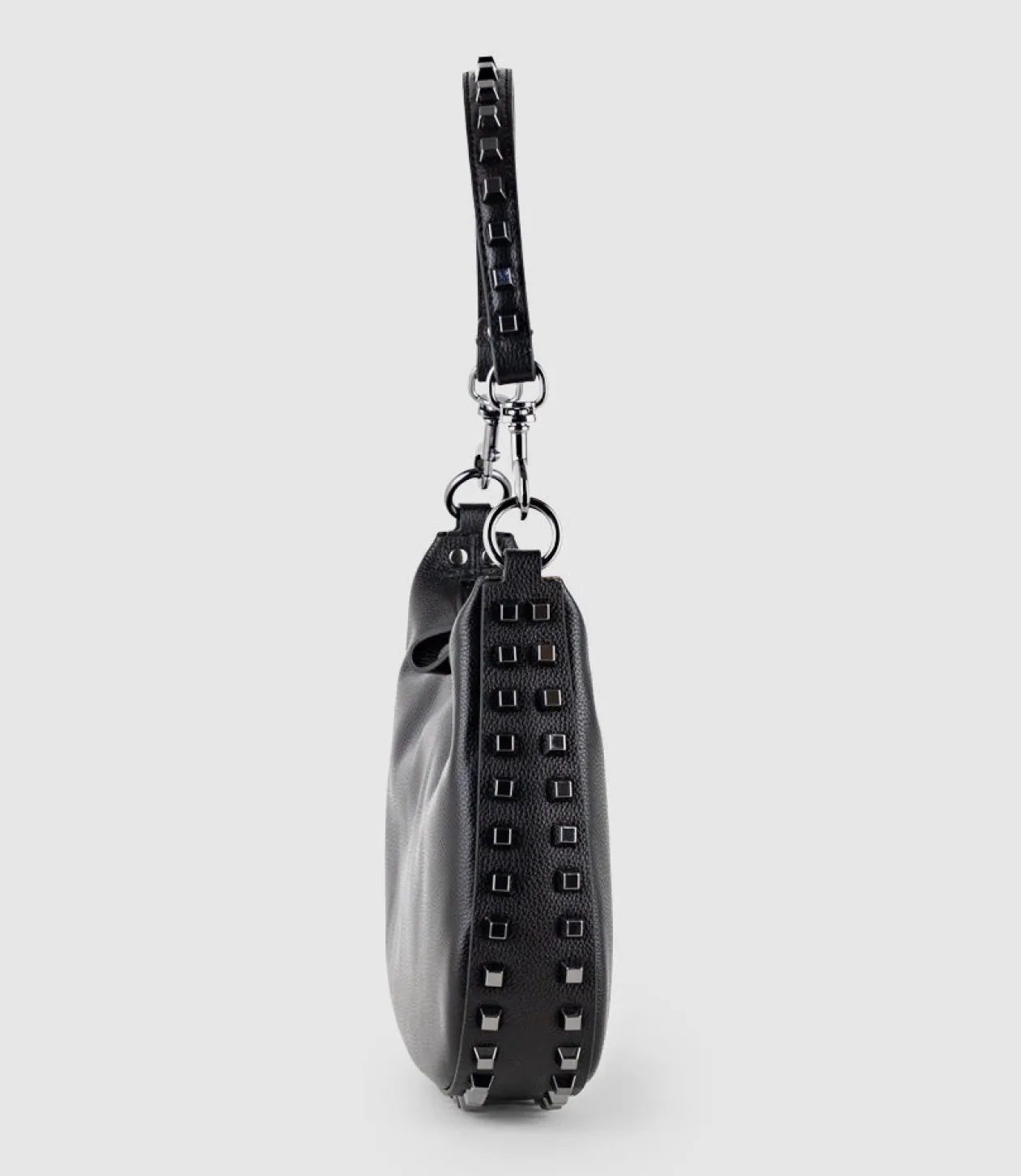 Nylastud Studded Crossbody Bag In Black