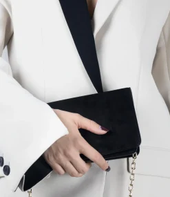 Nyx Evening Bag In Black Suede