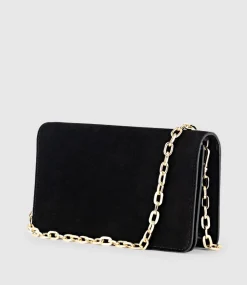 Nyx Evening Bag In Black Suede