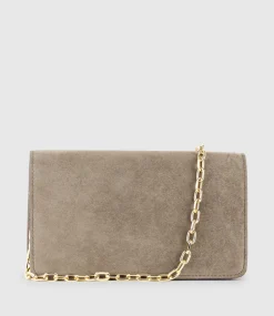 Nyx Evening Bag In Latte Suede