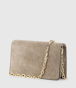 Nyx Evening Bag In Latte Suede