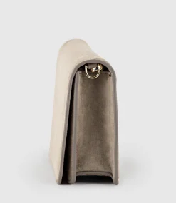 Nyx Evening Bag In Latte Suede