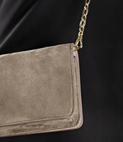 Nyx Evening Bag In Latte Suede
