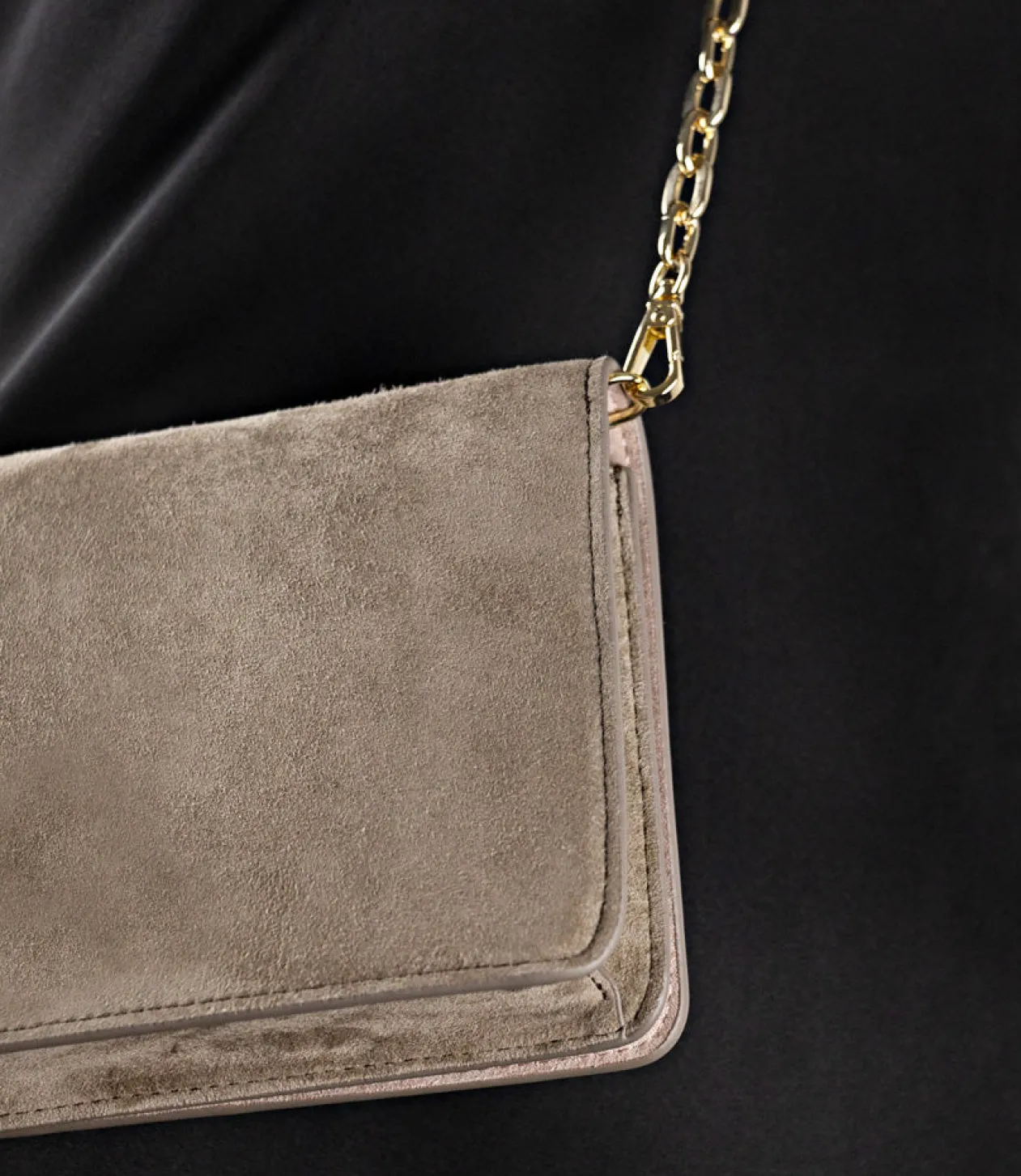 Nyx Evening Bag In Latte Suede