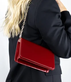 Nyx Evening Bag In Ruby Patent