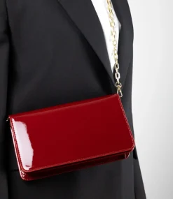 Nyx Evening Bag In Ruby Patent
