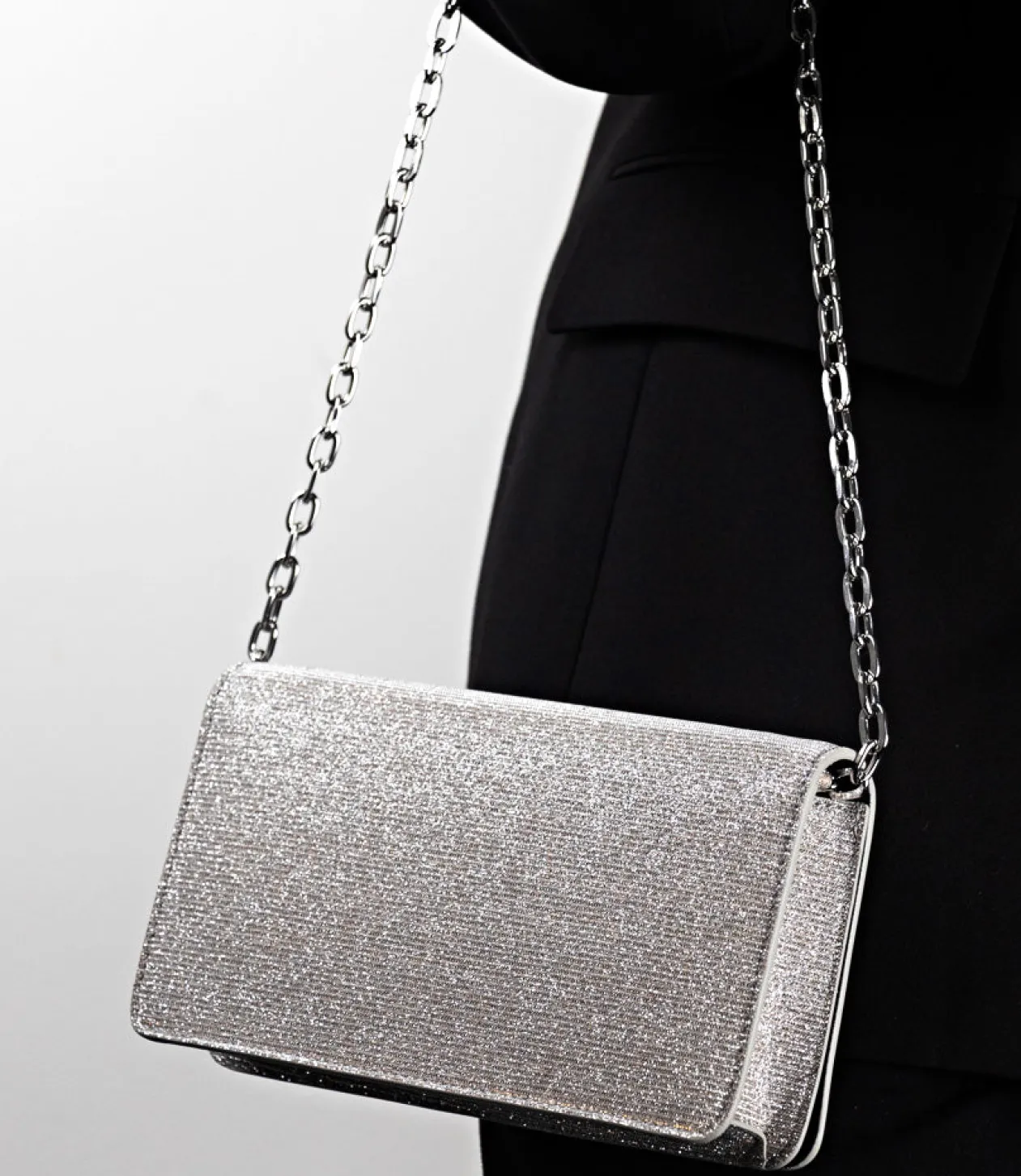 Nyx Evening Bag In Silver Ritz