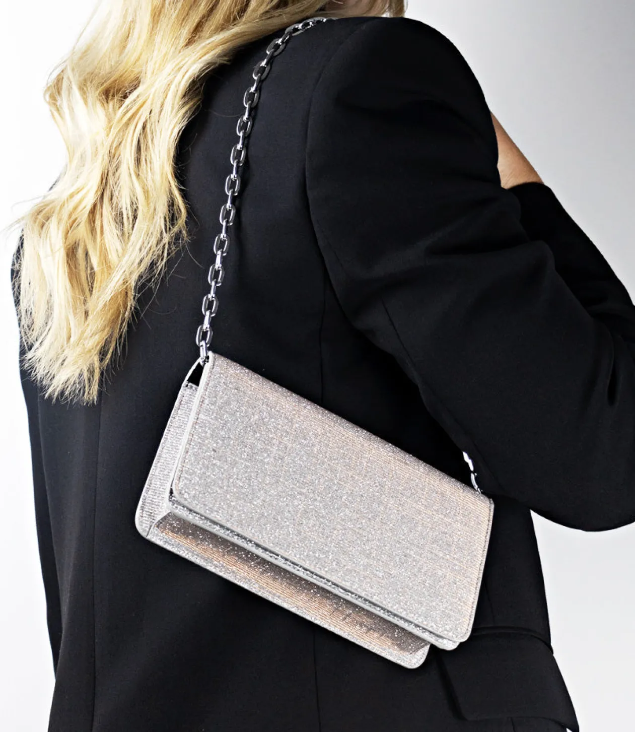 Nyx Evening Bag In Silver Ritz