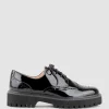 Paige Lace Up On Chunky Sole In Black Patent
