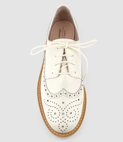 Paige Lace Up On Chunky Sole In Cream