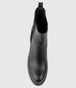 Paxton Chukka Boot On Rubber Heel In Black